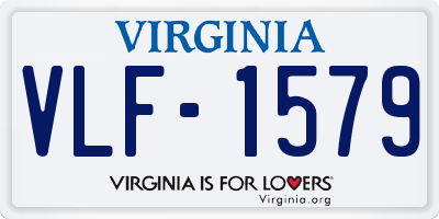 VA license plate VLF1579
