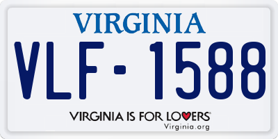 VA license plate VLF1588