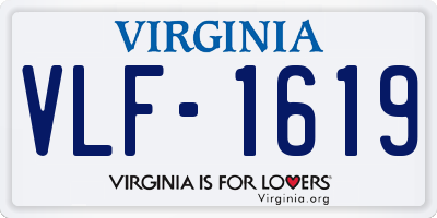 VA license plate VLF1619