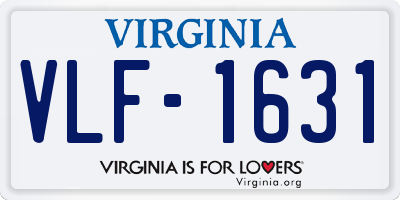 VA license plate VLF1631