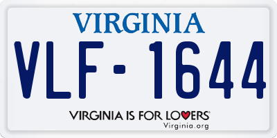 VA license plate VLF1644