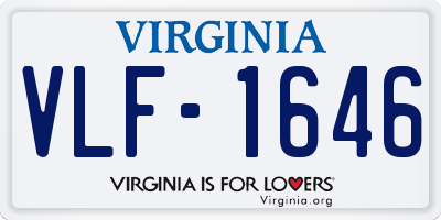 VA license plate VLF1646