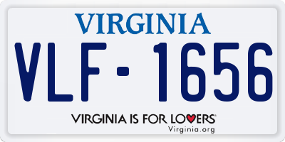VA license plate VLF1656