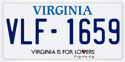 VA license plate VLF1659