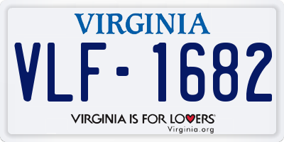 VA license plate VLF1682