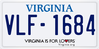 VA license plate VLF1684