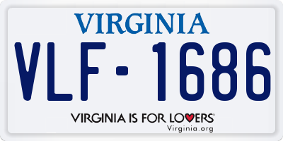 VA license plate VLF1686