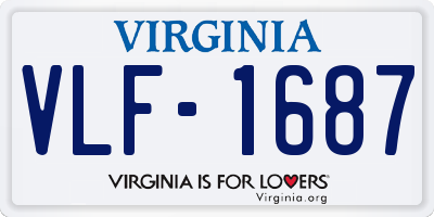 VA license plate VLF1687