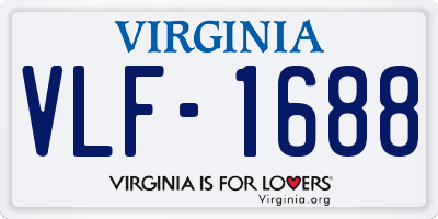 VA license plate VLF1688