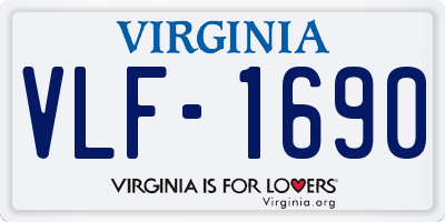 VA license plate VLF1690