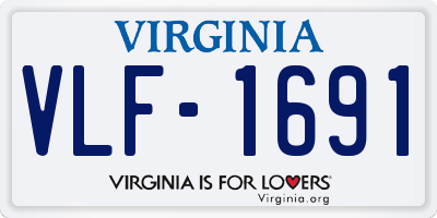 VA license plate VLF1691