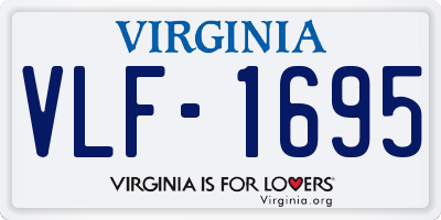 VA license plate VLF1695
