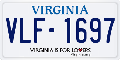 VA license plate VLF1697