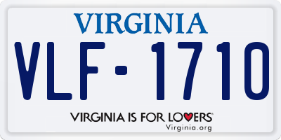 VA license plate VLF1710