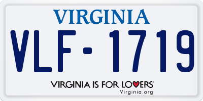 VA license plate VLF1719