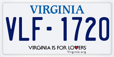 VA license plate VLF1720
