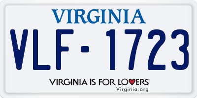 VA license plate VLF1723