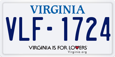 VA license plate VLF1724