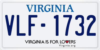 VA license plate VLF1732