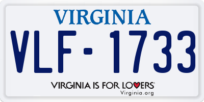 VA license plate VLF1733