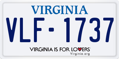 VA license plate VLF1737