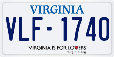 VA license plate VLF1740