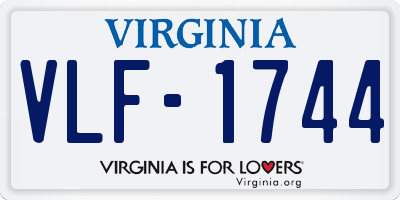 VA license plate VLF1744