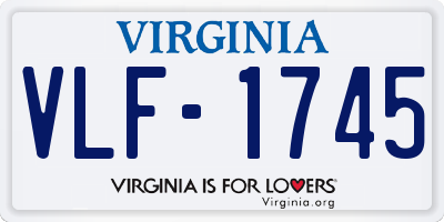 VA license plate VLF1745