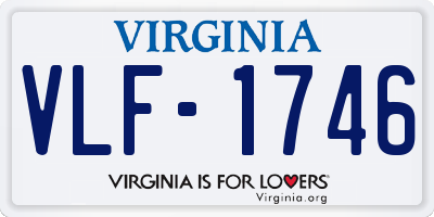 VA license plate VLF1746