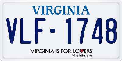 VA license plate VLF1748