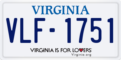 VA license plate VLF1751