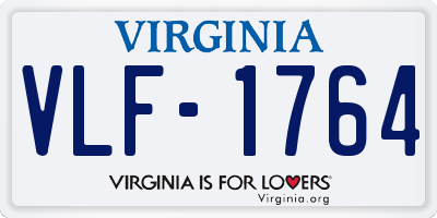 VA license plate VLF1764