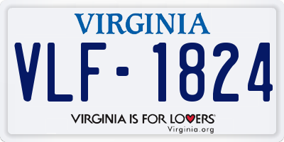 VA license plate VLF1824