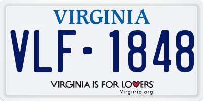 VA license plate VLF1848