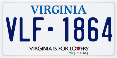 VA license plate VLF1864