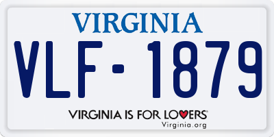 VA license plate VLF1879