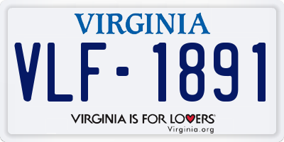 VA license plate VLF1891