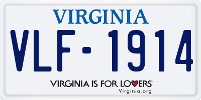 VA license plate VLF1914