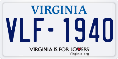 VA license plate VLF1940
