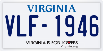 VA license plate VLF1946