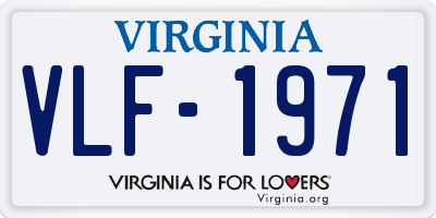 VA license plate VLF1971