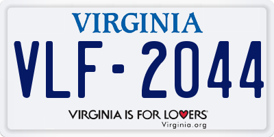 VA license plate VLF2044