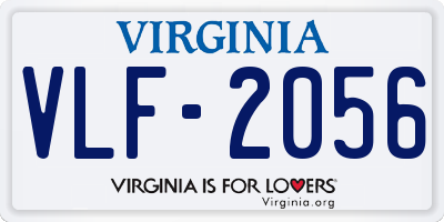 VA license plate VLF2056