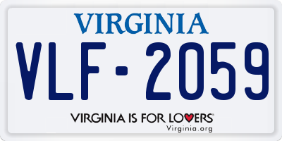 VA license plate VLF2059
