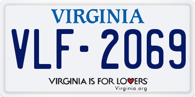 VA license plate VLF2069