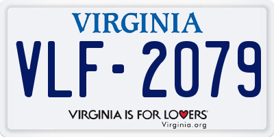 VA license plate VLF2079