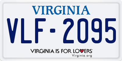 VA license plate VLF2095