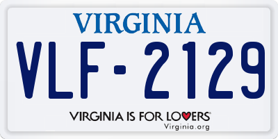 VA license plate VLF2129