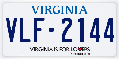 VA license plate VLF2144