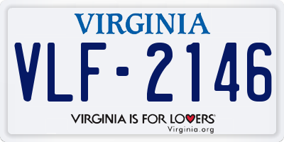 VA license plate VLF2146